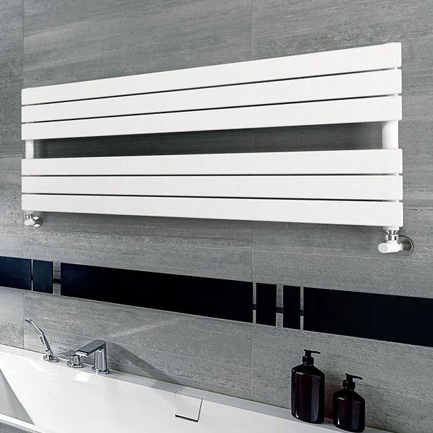 Milan Horizontal Heated Towel Rail - White (534 X 1200mm) 4 Milan Horizontal Heated Towel Rail - White (534 X 1200mm) - Image 2