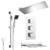 Milan Modern Shower Package (Fixed Head, Riser Rail Kit + Bath Spout) 2 Milan Modern Shower Package (Fixed Head, Riser Rail Kit + Bath Spout) -Home Bathroom mmsppk n d6