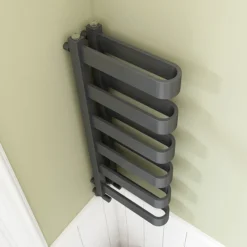 Milan Anthracite U-Shaped Heated Towel Rail - 850 X 300mm -Home Bathroom mutr85a d1