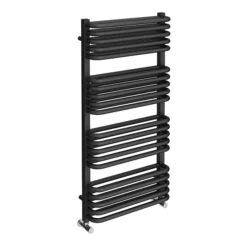 Monza 500 X 1000 Anthracite Designer D-Shaped Heated Towel Rail 7 Monza 500 X 1000 Anthracite Designer D-Shaped Heated Towel Rail -Home Bathroom mz10x5a d1