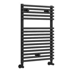 Monza Black 730 X 500 Round Bar Heated Towel Rail 7 Monza Black 730 X 500 Round Bar Heated Towel Rail -Home Bathroom mz8mb d1v1