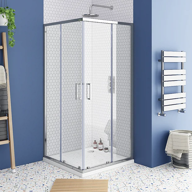 Monza 900 X 900mm Square Corner Entry Shower Enclosure Without Tray 4 Monza 900 X 900mm Square Corner Entry Shower Enclosure Without Tray - Image 2
