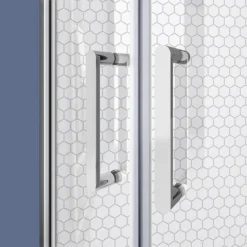 Monza LH Offset Quadrant Shower Enclosure + Pearlstone Tray (Various Sizes) -Home Bathroom mzoqlhd1