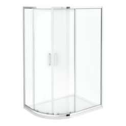 Monza LH Offset Quadrant Shower Enclosure + Pearlstone Tray (Various Sizes) -Home Bathroom mzoqlhd2