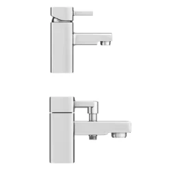 Neo Minimalist Basin And Bath Shower Mixer Taps - Chrome 12 Neo Minimalist Basin And Bath Shower Mixer Taps - Chrome -Home Bathroom neo002neo001nd4