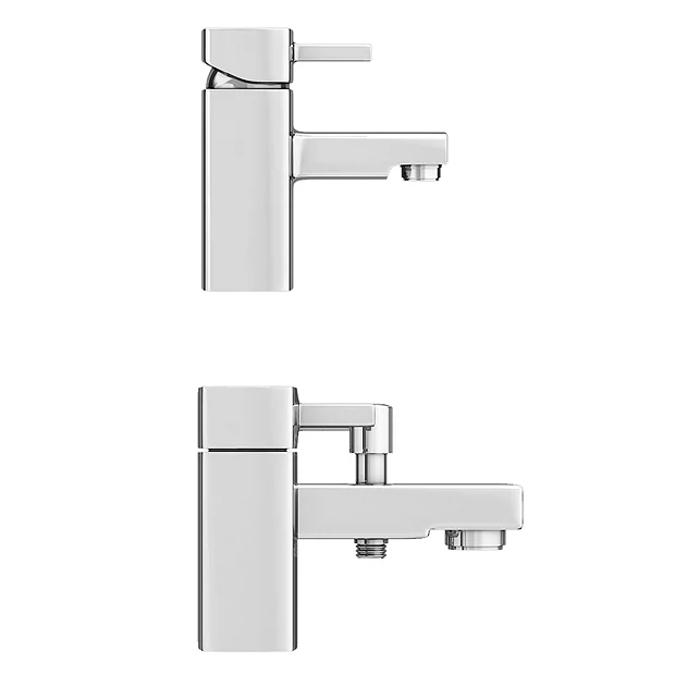 Neo Minimalist Basin And Bath Shower Mixer Taps - Chrome 7 Neo Minimalist Basin And Bath Shower Mixer Taps - Chrome - Image 5