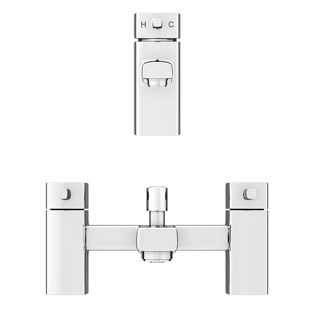 Neo Minimalist Basin And Bath Shower Mixer Taps - Chrome 8 Neo Minimalist Basin And Bath Shower Mixer Taps - Chrome - Image 6