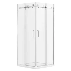 Nova Square 900 X 900mm Frameless Corner Entry Shower Enclosure -Home Bathroom orionframelesscornershowerenclosure900x900mmdetail1