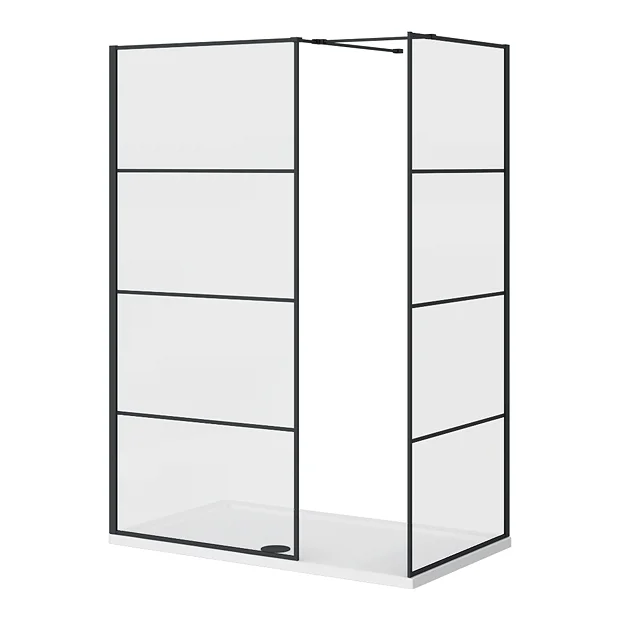 Osaka Matt Black 1400 X 900mm Wet Room (inc. Screen, Side Panel + Tray) 3 Osaka Matt Black 1400 X 900mm Wet Room (inc. Screen, Side Panel + Tray)