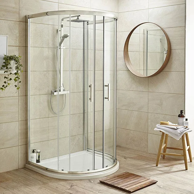 Pacific D-Shape Shower Enclosure Inc. Shower Tray + Waste 4 Pacific D-Shape Shower Enclosure Inc. Shower Tray + Waste - Image 2