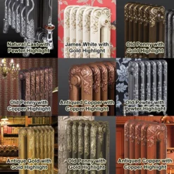 Paladin Sloane 450mm High 7 Section Electric Cast Iron Radiator With 900w Heating Element -Home Bathroom paladinhighlightpainteffect 1