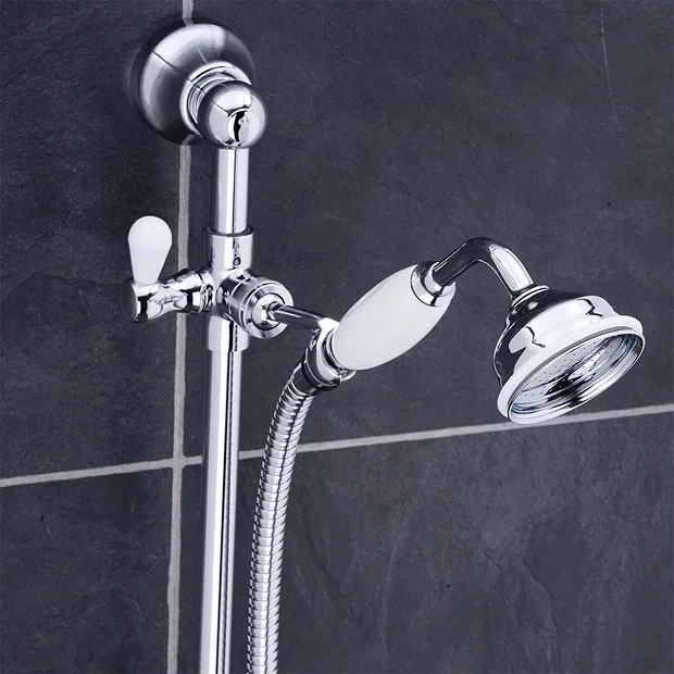 Nuie Traditional Dual Exposed Thermostatic Shower Valve + Slider Rail Kit 5 Nuie Traditional Dual Exposed Thermostatic Shower Valve + Slider Rail Kit - Image 3