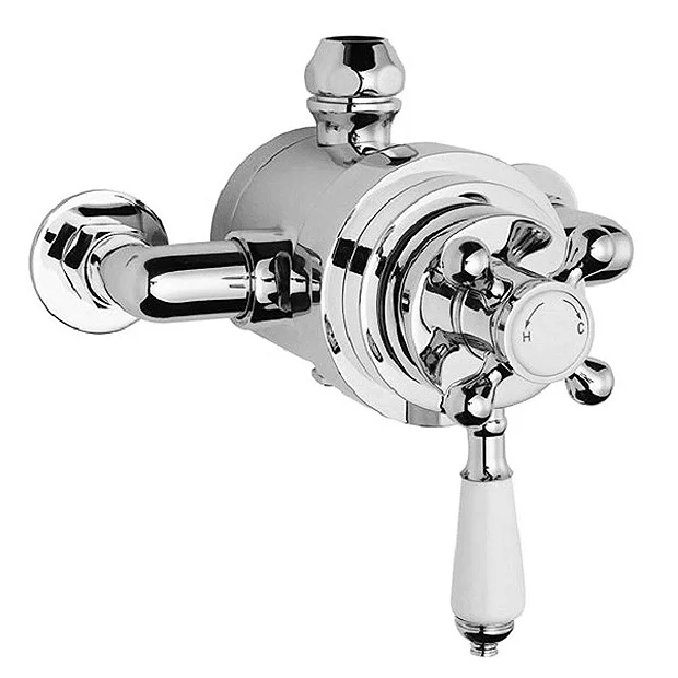 Nuie Traditional Dual Exposed Thermostatic Shower Valve + Slider Rail Kit 3 Nuie Traditional Dual Exposed Thermostatic Shower Valve + Slider Rail Kit