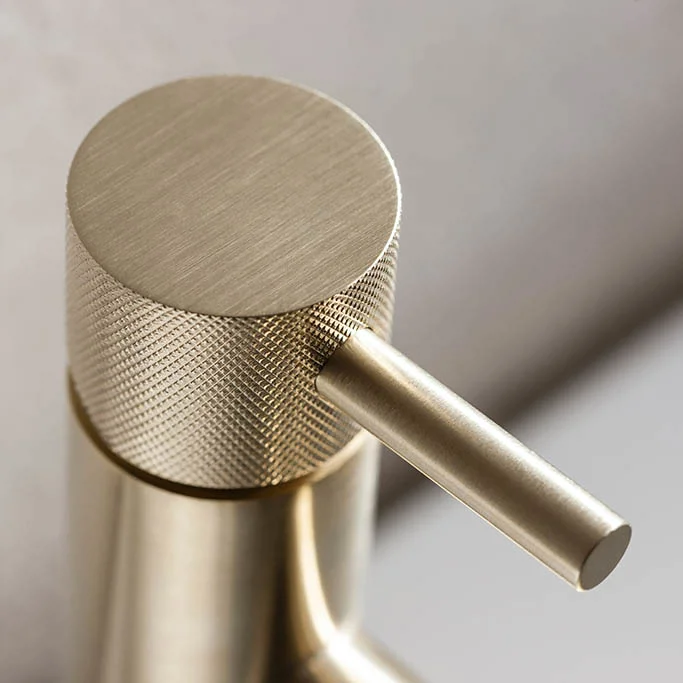 Crosswater MPRO Monobloc Basin Mixer With Knurled Detailing - Brushed Brass 5 Crosswater MPRO Monobloc Basin Mixer With Knurled Detailing - Brushed Brass - Image 3