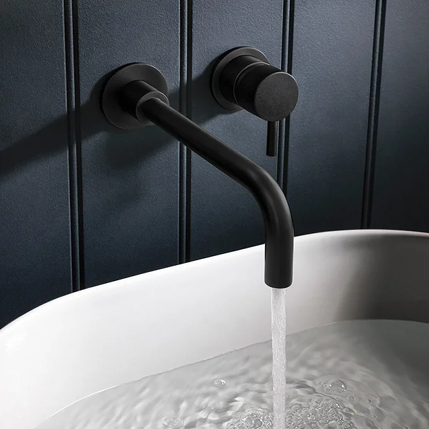Crosswater MPRO Wall Mounted 2 Hole Set Basin Mixer - Matt Black 5 Crosswater MPRO Wall Mounted 2 Hole Set Basin Mixer - Matt Black - Image 3