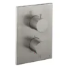 Crosswater Brushed Stainless Steel Effect MPRO Crossbox 2 Outlet Trim & Levers Finishing Kit -Home Bathroom procb1500lbpv