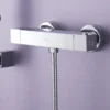 Bristan Quadrato Thermostatic Bar Shower Valve Inc. Rigid Riser + Fast Fit Kit