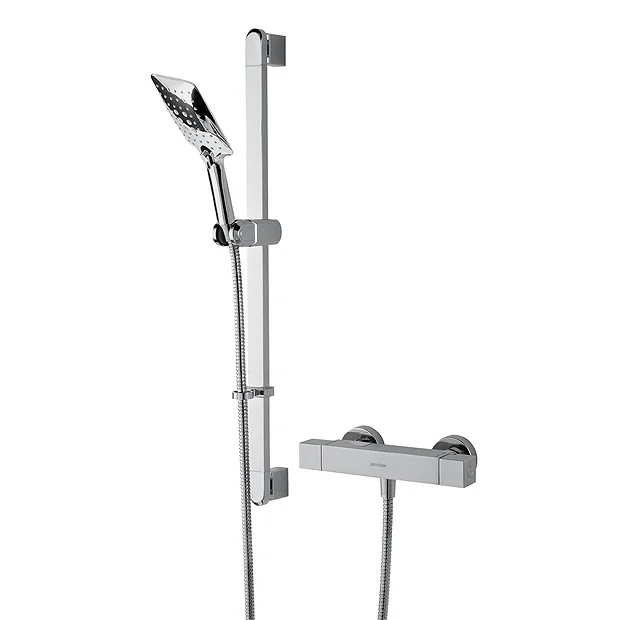 Bristan Quadrato Thermostatic Bar Shower Valve Inc. Rigid Riser + Fast Fit Kit 4 Bristan Quadrato Thermostatic Bar Shower Valve Inc. Rigid Riser + Fast Fit Kit - Image 2