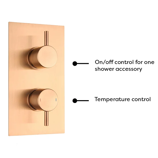 Arezzo Brushed Bronze Round Shower Package With Concealed Valve + Head 8 Arezzo Brushed Bronze Round Shower Package With Concealed Valve + Head - Image 6