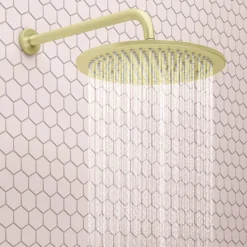 Arezzo Brushed Brass Round Shower Package With Concealed Valve + 300mm Head 10 Arezzo Brushed Brass Round Shower Package With Concealed Valve + 300mm Head -Home Bathroom rd3bbpk d1