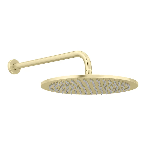 Arezzo Brushed Brass Round Shower Package With Concealed Valve + 300mm Head 7 Arezzo Brushed Brass Round Shower Package With Concealed Valve + 300mm Head - Image 5