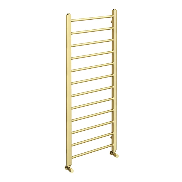 Arezzo 1200 X 500mm Brushed Brass Straight Heated Towel Rail 3 Arezzo 1200 X 500mm Brushed Brass Straight Heated Towel Rail