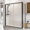 Roman Haven6 Matt Black 6mm Sliding Shower Door Enclosure - 1200 X 800mm 2 Roman Haven6 Matt Black 6mm Sliding Shower Door Enclosure - 1200 X 800mm -Home Bathroom rm10smbl