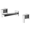 Nuie Sanford Chrome 3TH Wall Mounted Basin Mixer -Home Bathroom san317 l