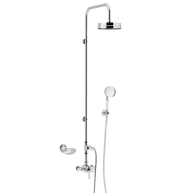 Heritage Gracechurch Mother Of Pearl Exposed Shower With Deluxe Fixed Riser Kit & Diverter To Handset 4 Heritage Gracechurch Mother Of Pearl Exposed Shower With Deluxe Fixed Riser Kit & Diverter To Handset - Image 2