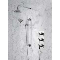 Heritage Hemsby Dual Control Recessed Valve With Twin Stopcock, 6" Fixed Head And Handset -Home Bathroom shpdual03 d1