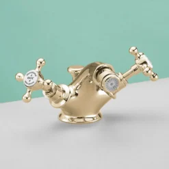 Silverdale Victorian Bidet Monobloc With Pop Up Waste Gold