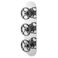 Hudson Reed Revolution Industrial Triple Concealed Thermostatic Shower Valve With Diverter