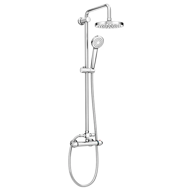 Juno Round Thermostatic Bar Shower Valve + Riser Kit 3 Juno Round Thermostatic Bar Shower Valve + Riser Kit