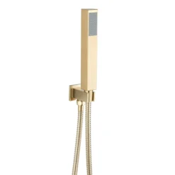 Arezzo Brushed Brass Square Thermostatic Shower Pack With 200mm Head + Handset -Home Bathroom sq4bbpk d2