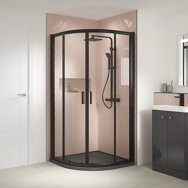 Nuie Pacific Black Profile Quadrant Shower Enclosure 4 Nuie Pacific Black Profile Quadrant Shower Enclosure - Image 2