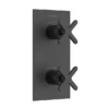 Heritage Salcombe 2 Outlet Twin Concealed Thermostatic Shower Valve - Matt Black -Home Bathroom ssabl02