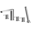 Asquiths Sanctity Deck Mounted Bath Shower Mixer (5TH) With Spout -Home Bathroom taa5126 l