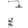 Burlington Trent Black Thermostatic Concealed Single Outlet Shower Valve With 6" Fixed Head 1 Burlington Trent Black Thermostatic Concealed Single Outlet Shower Valve With 6" Fixed Head -Home Bathroom tf1sblav16 l
