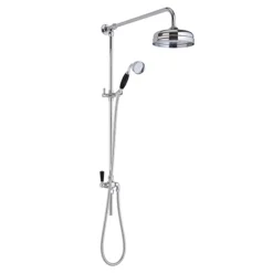 Hudson Reed Topaz Black Exposed Valve Inc. Rigid Riser Kit, Diverter, 8" Shower Rose & Handset 9 Hudson Reed Topaz Black Exposed Valve Inc. Rigid Riser Kit, Diverter, 8" Shower Rose & Handset -Home Bathroom topazblkspk1d2