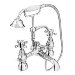 Chatsworth 1928 Traditional Bath Shower Mixer Tap With Adjustable Shrouds For Roll Top Baths 7 Chatsworth 1928 Traditional Bath Shower Mixer Tap With Adjustable Shrouds For Roll Top Baths -Home Bathroom trad03dstpws01 d1