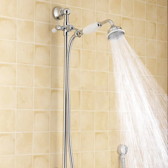 Traditional Triple Concealed Valve With Diverter, 12" Shower Head, Curved Arm, 4 Body Jets & Slider 8 Traditional Triple Concealed Valve With Diverter, 12" Shower Head, Curved Arm, 4 Body Jets & Slider - Image 6