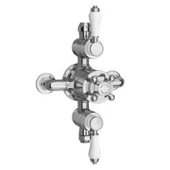 Trafalgar Triple Exposed Thermostatic Shower Valve + Luxury Rigid Riser Kit 8 Trafalgar Triple Exposed Thermostatic Shower Valve + Luxury Rigid Riser Kit -Home Bathroom trafalgartripleexposedthermostaticshowervalveluxuryrigidriserkitd1