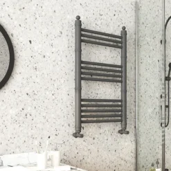 Keswick Anthracite Traditional 500 X 800mm Heated Towel Rail -Home Bathroom tratr80a d1