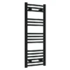 Toreno Black Curved W400 X H1000mm Heated Towel Rail -Home Bathroom trb410c l