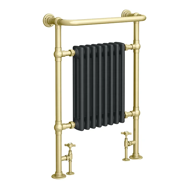 Chatsworth Savoy Traditional Heated Towel Rail Radiator (Brushed Brass & Anthracite Grey) 5 Chatsworth Savoy Traditional Heated Towel Rail Radiator (Brushed Brass & Anthracite Grey) - Image 3