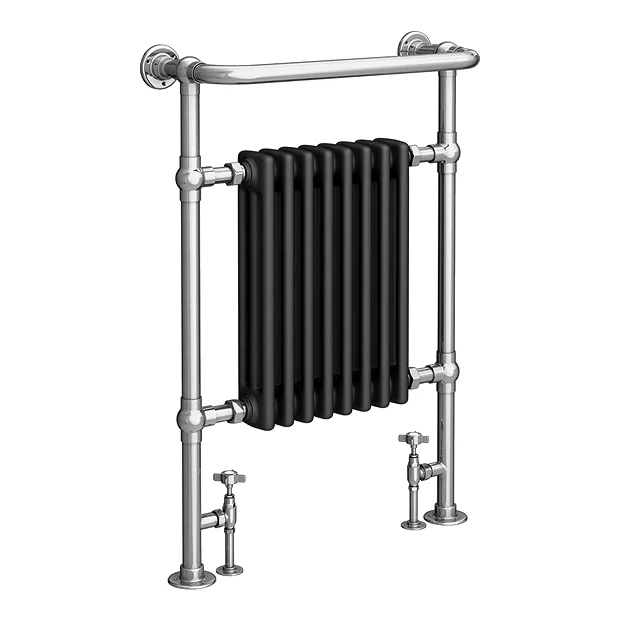 Chatsworth Savoy Traditional Heated Towel Rail Radiator (Chrome & Anthracite Grey) 5 Chatsworth Savoy Traditional Heated Towel Rail Radiator (Chrome & Anthracite Grey) - Image 3