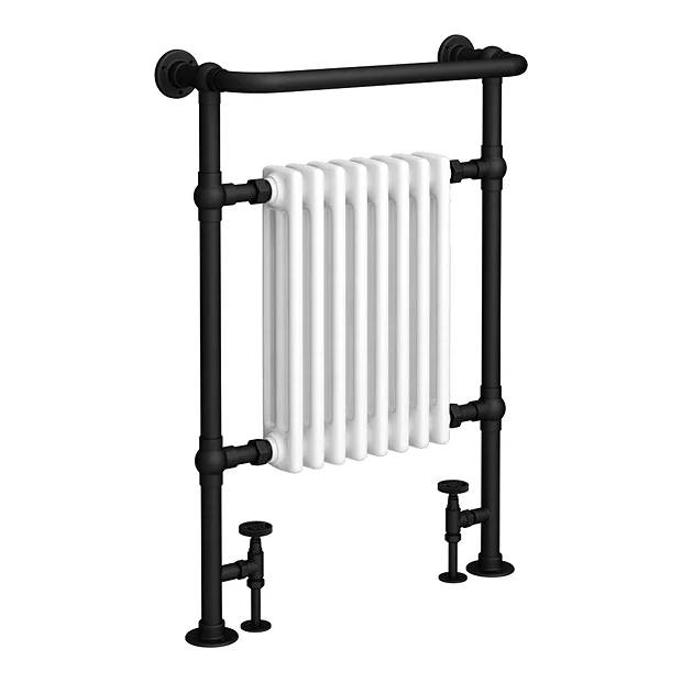 Chatsworth Savoy Matt Black Traditional Heated Towel Rail Radiator 5 Chatsworth Savoy Matt Black Traditional Heated Towel Rail Radiator - Image 3