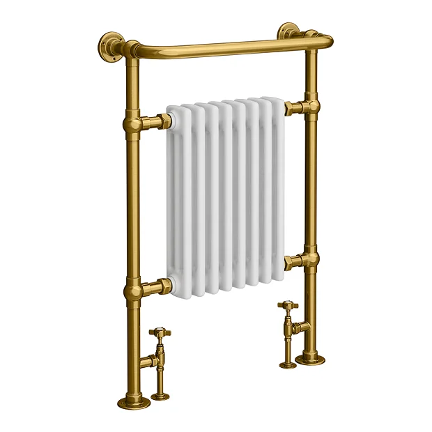Chatsworth Savoy Brushed Gold Traditional Heated Towel Rail Radiator 5 Chatsworth Savoy Brushed Gold Traditional Heated Towel Rail Radiator - Image 3