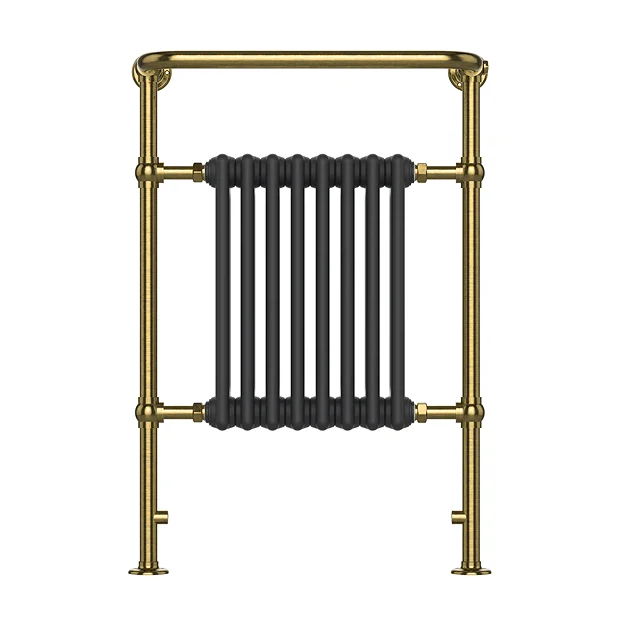 Chatsworth Savoy Traditional Heated Towel Rail Radiator (Brushed Gold & Anthracite Grey) 6 Chatsworth Savoy Traditional Heated Towel Rail Radiator (Brushed Gold & Anthracite Grey) - Image 4