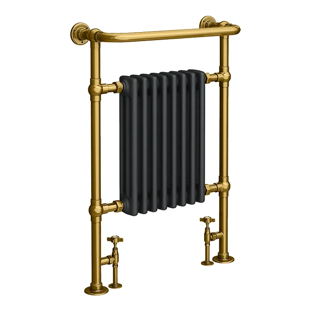 Chatsworth Savoy Traditional Heated Towel Rail Radiator (Brushed Gold & Anthracite Grey) 5 Chatsworth Savoy Traditional Heated Towel Rail Radiator (Brushed Gold & Anthracite Grey) - Image 3